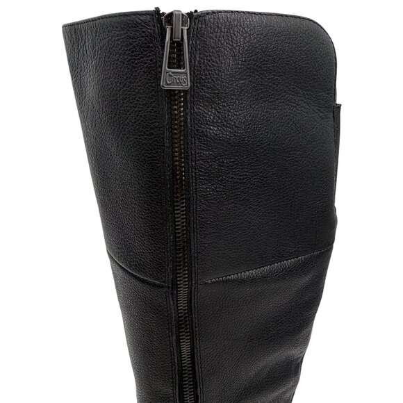 Circus Sam Edelman Black Leather Knee High Platform Boots • Y2K Goth Baddie Edgy - Picture 8 of 16